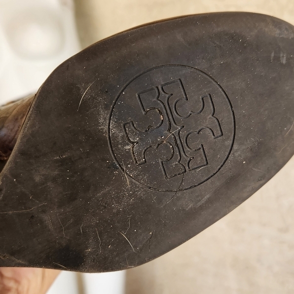 TORY BURCH HELDIN LEATHER‎ WEDGE  BOOTS - Picture 8 of 16